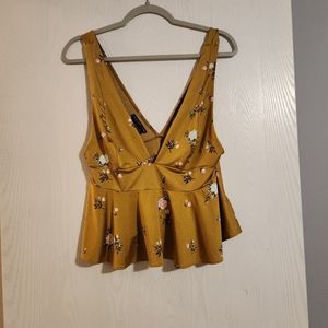 Golden peplum top